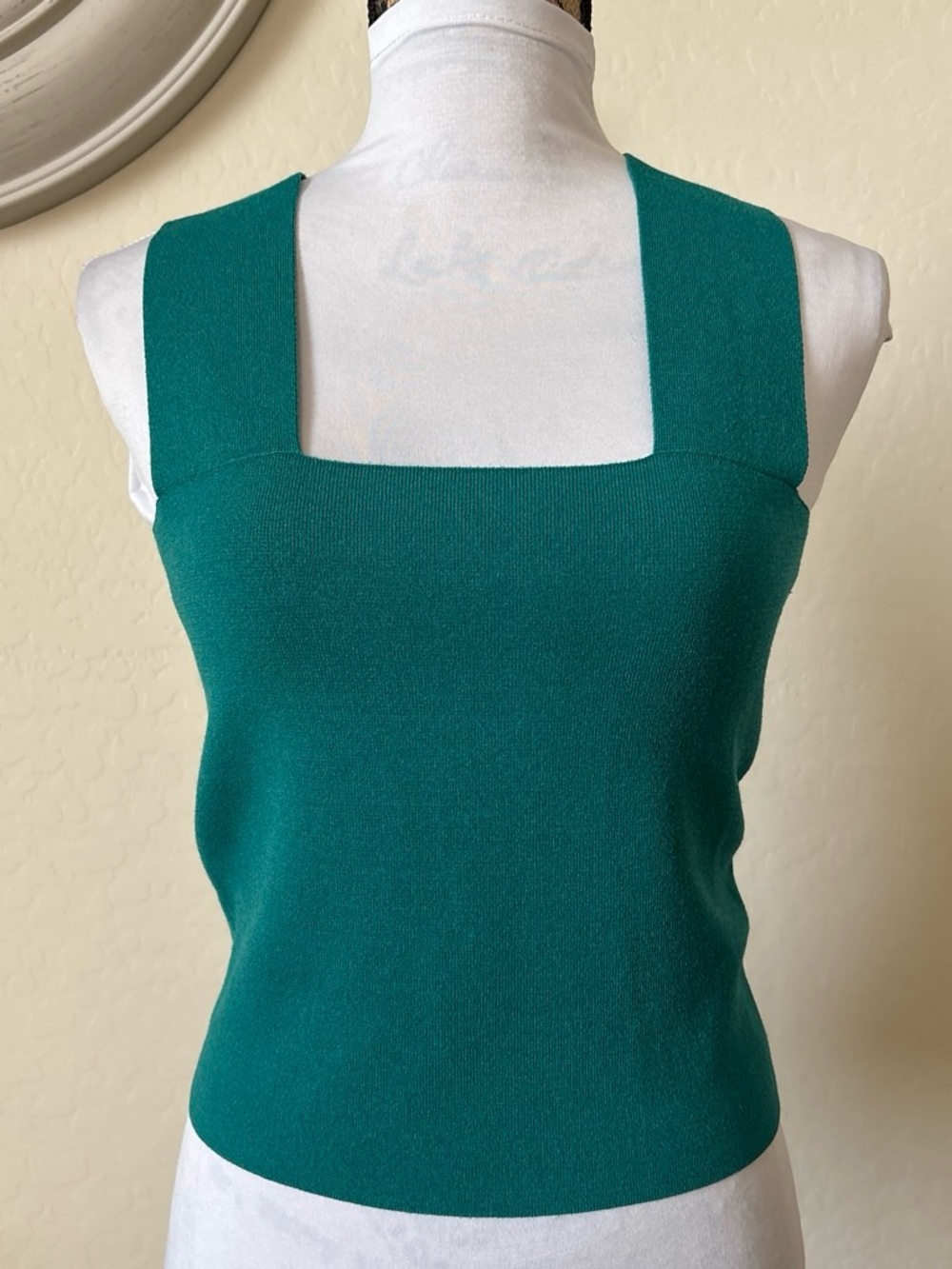 House of Harlow 1960 Emerald Teal Square Neck Tank. M